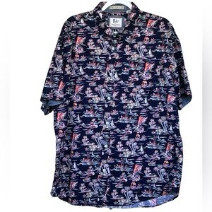 Happiness Comes In Waves Rebel James Charli RJC Hawaiian Print Shirt Size 2X